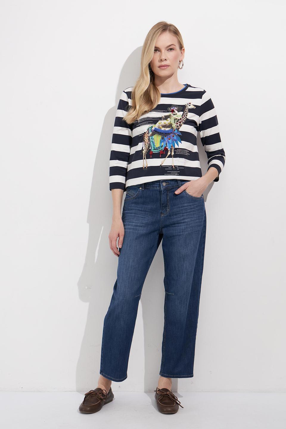 Блуза Betty Barclay в полоску с принтом