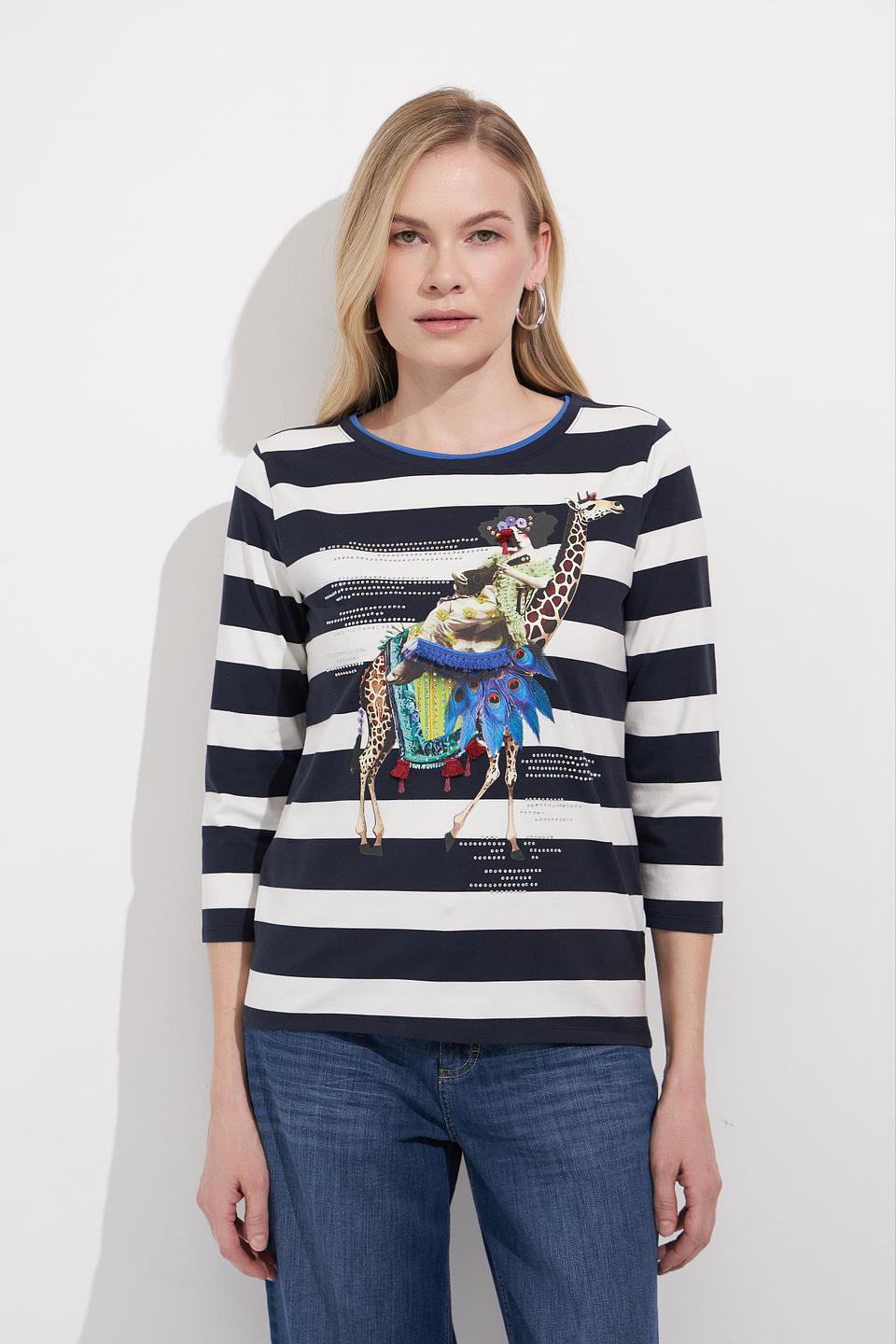 Блуза Betty Barclay в полоску с принтом