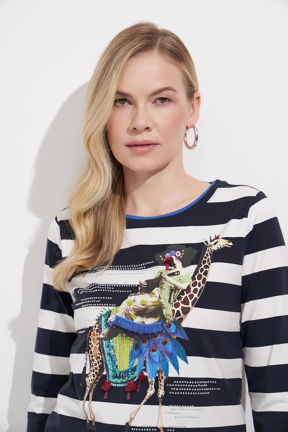 Блуза Betty Barclay в полоску с принтом