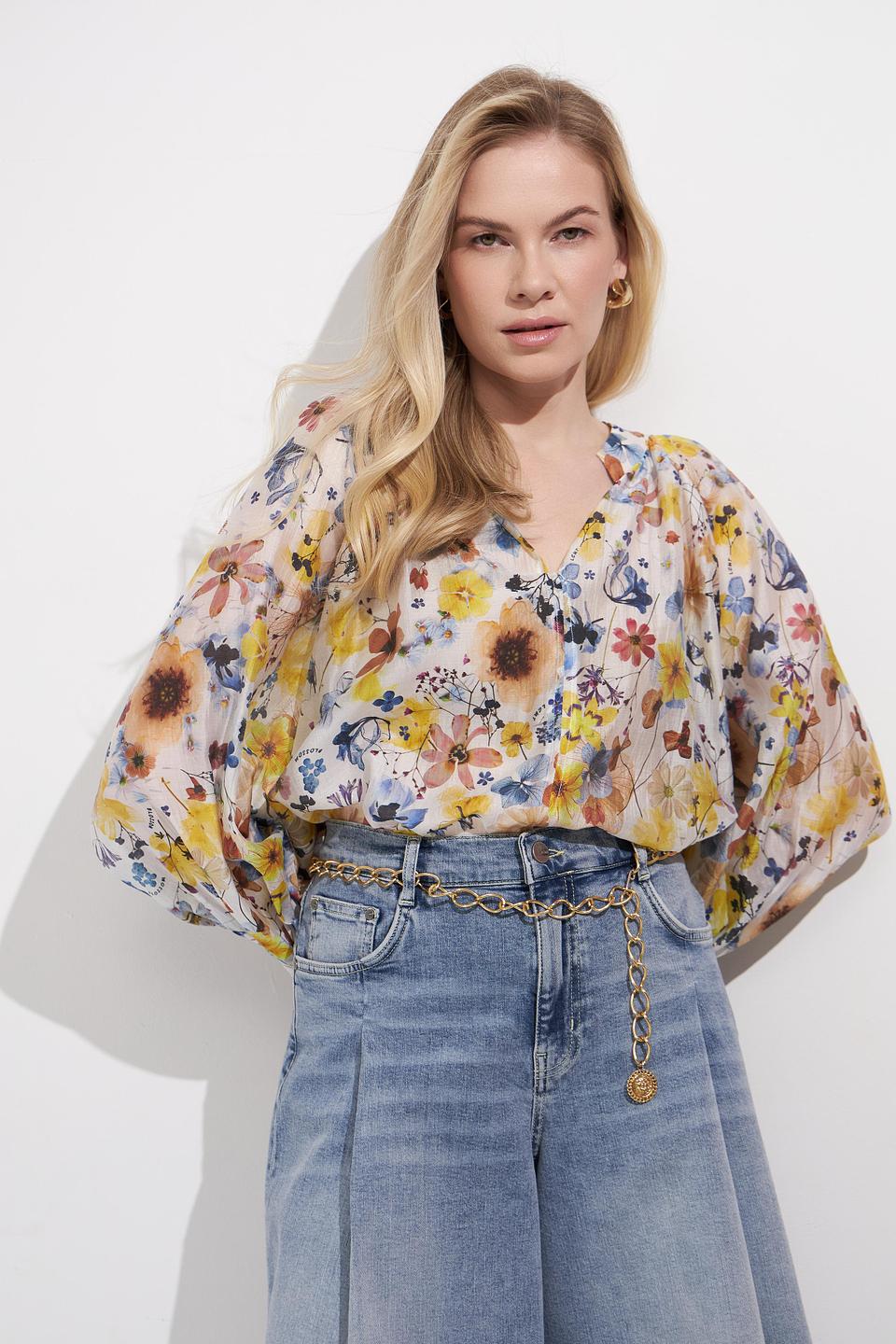 Блуза Lecomte с цветочным принтом