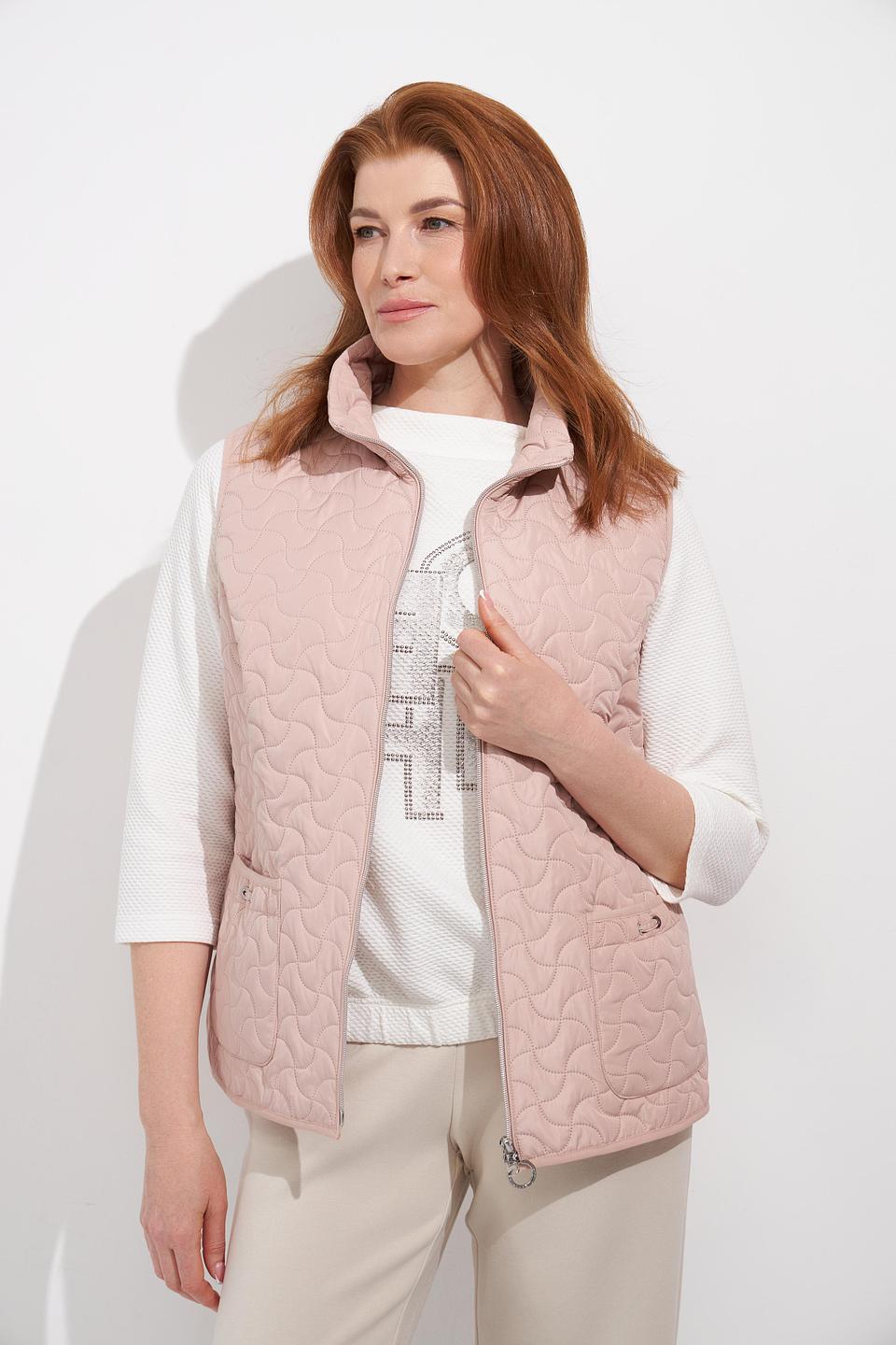 Lebek жилет стеганый пудровый