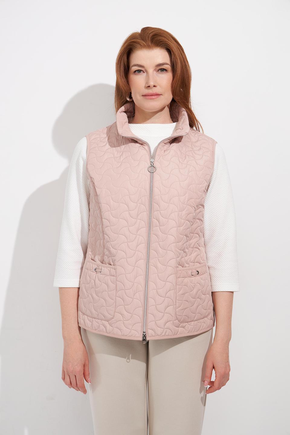 Lebek жилет стеганый пудровый
