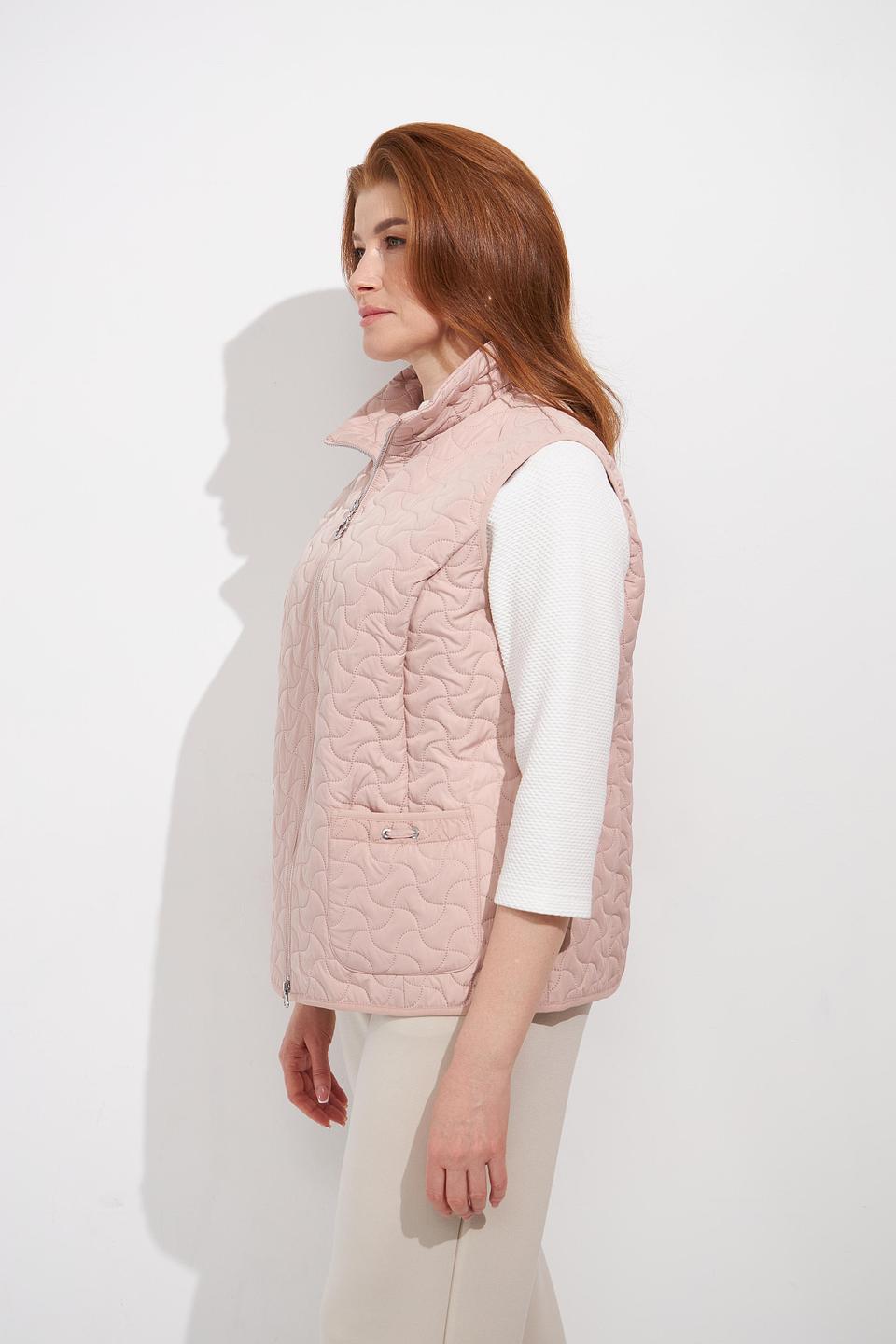 Lebek жилет стеганый пудровый