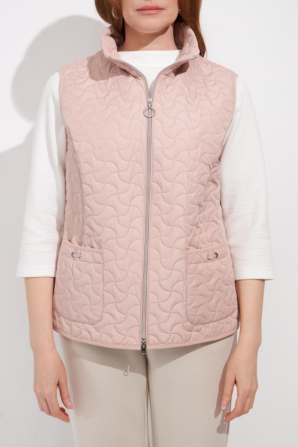 Lebek жилет стеганый пудровый