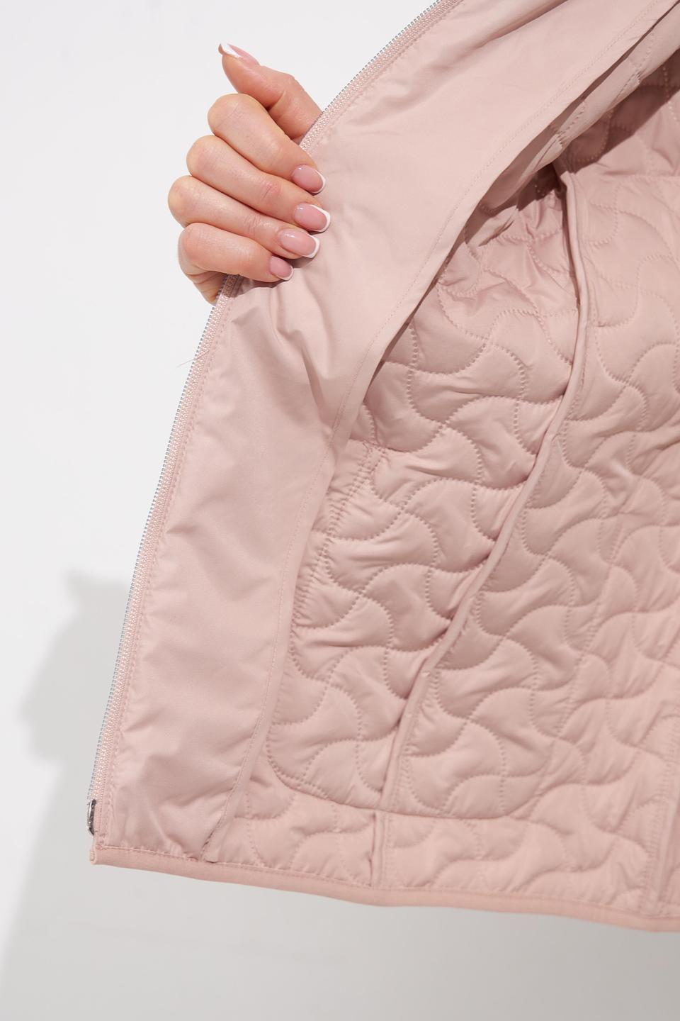 Lebek жилет стеганый пудровый