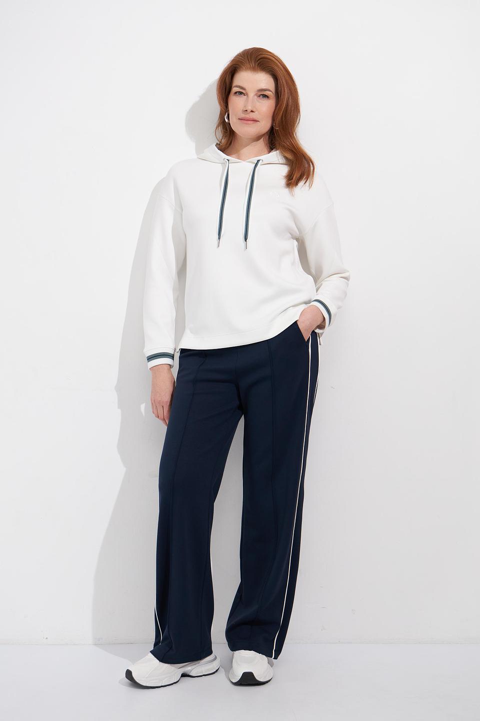 Пуловер Olsen с капюшоном белый