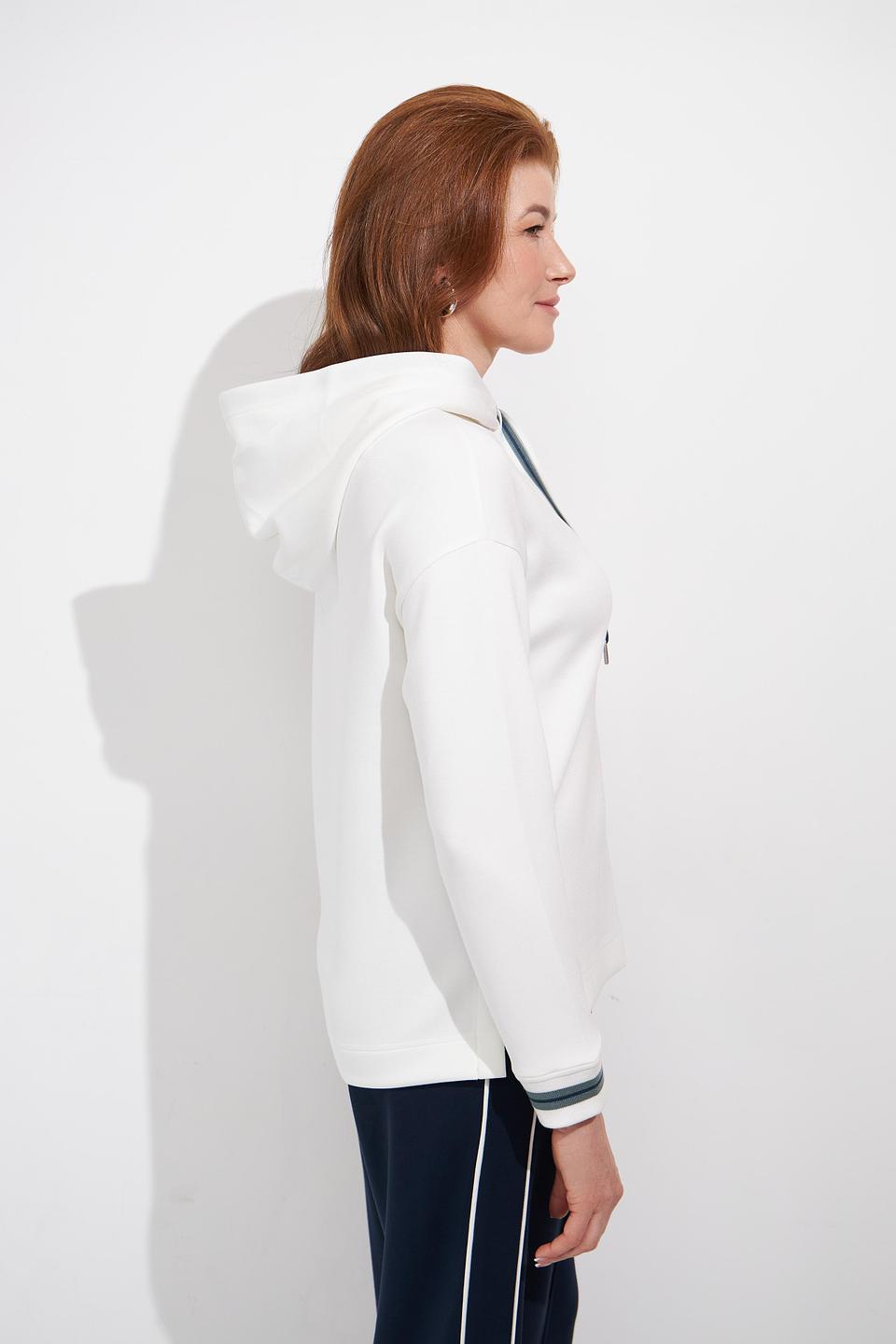 Пуловер Olsen с капюшоном белый