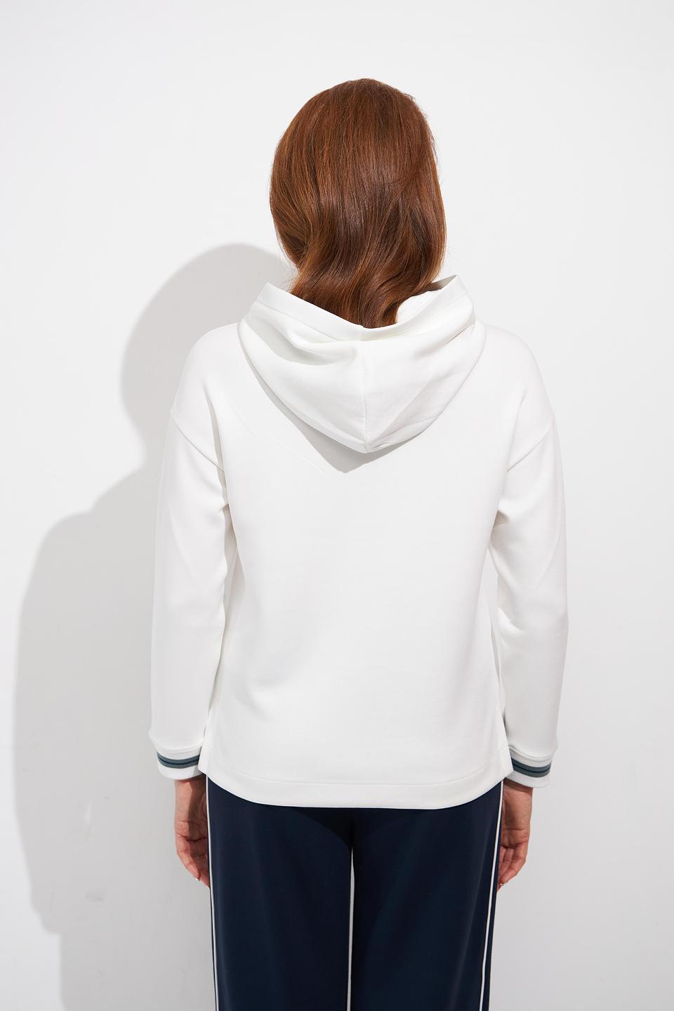 Пуловер Olsen с капюшоном белый