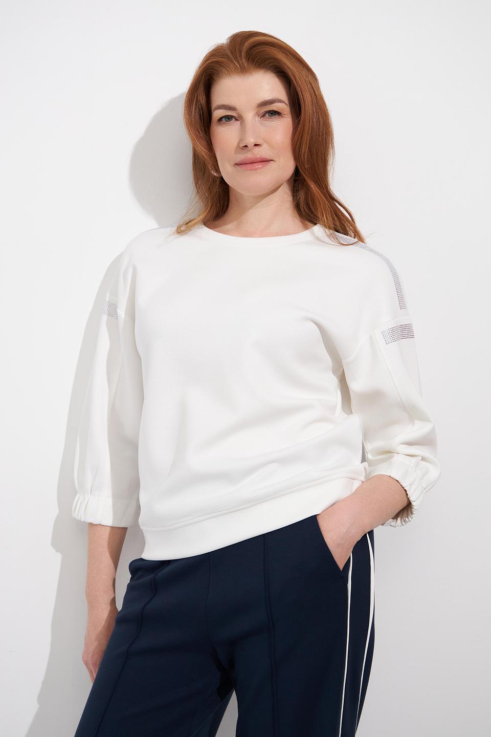 Пуловер Rabe collection белый с сеткой