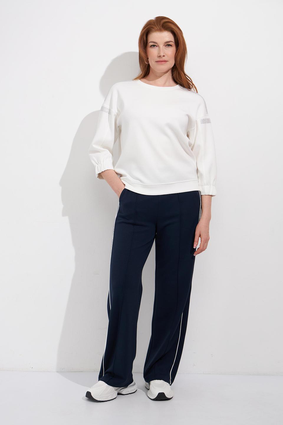 Пуловер Rabe collection белый с сеткой