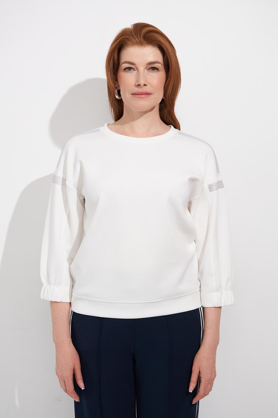 Пуловер Rabe collection белый с сеткой