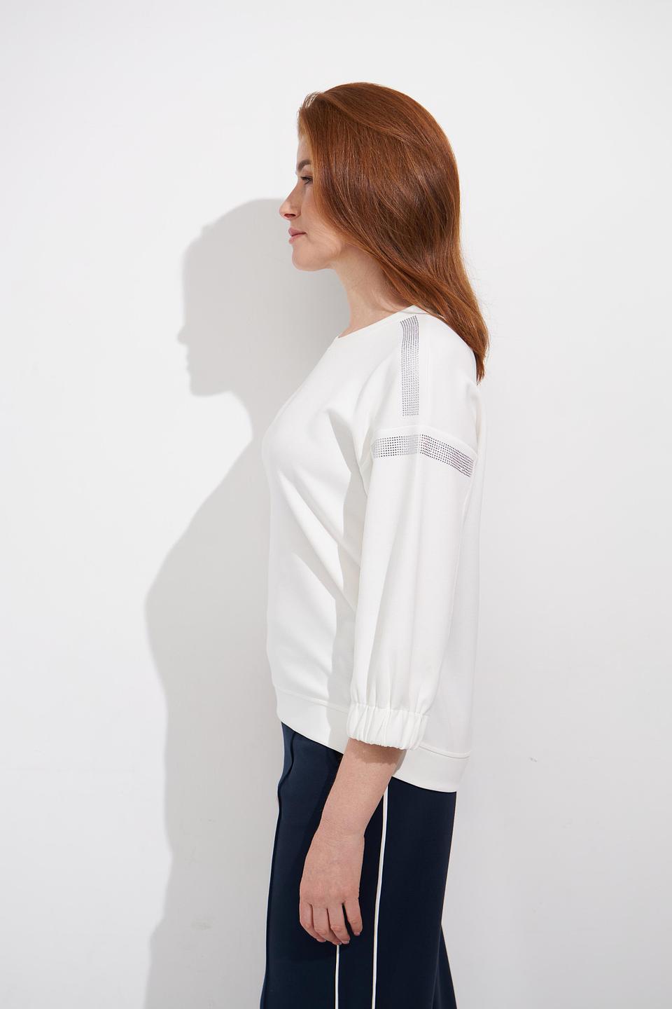 Пуловер Rabe collection белый с сеткой