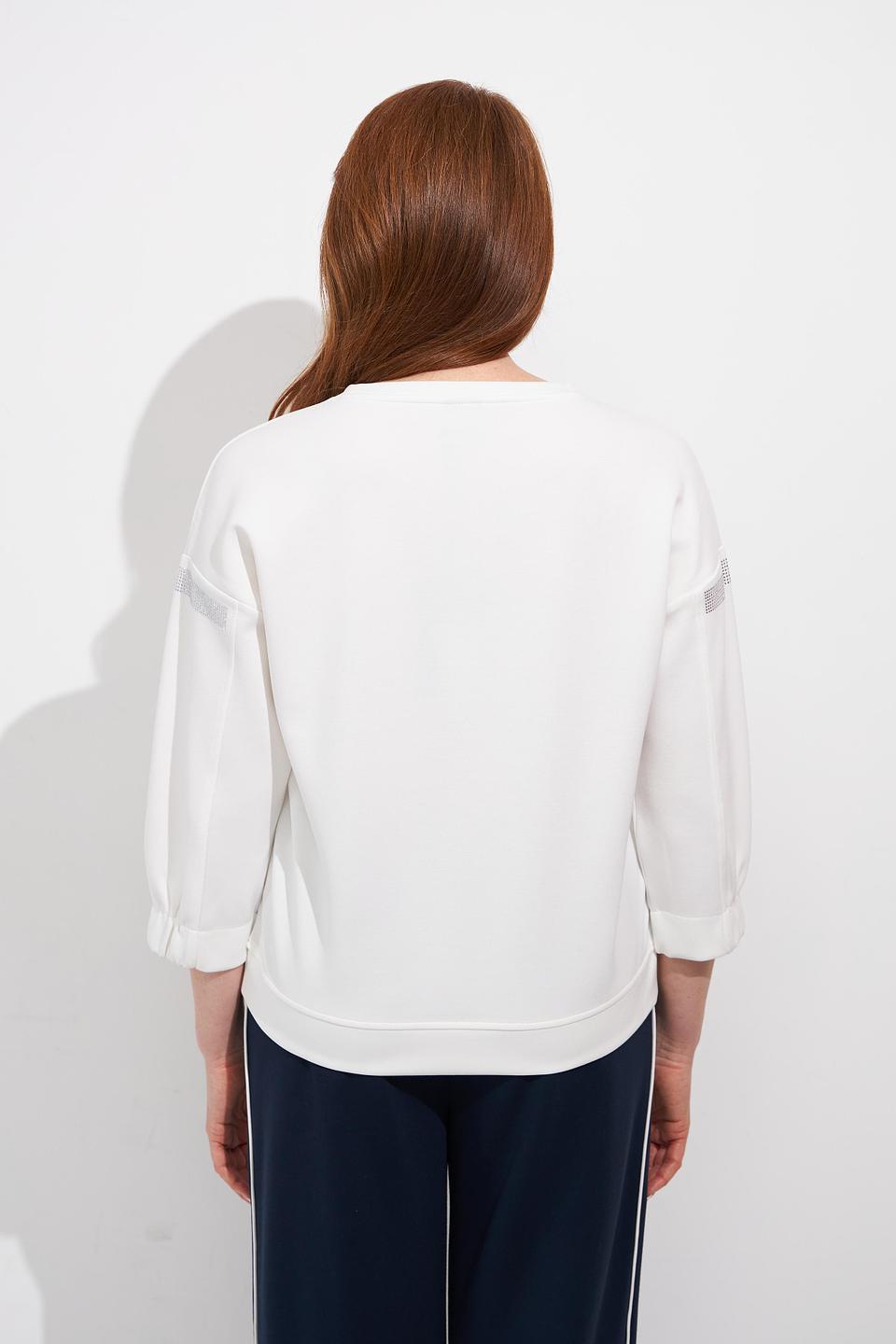 Пуловер Rabe collection белый с сеткой