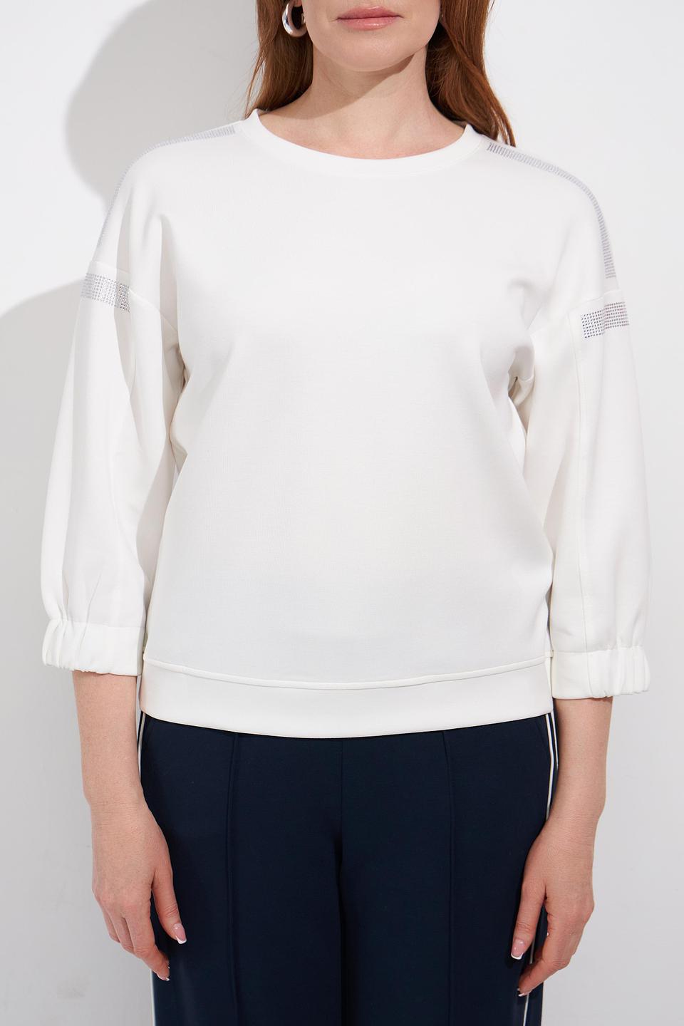 Пуловер Rabe collection белый с сеткой