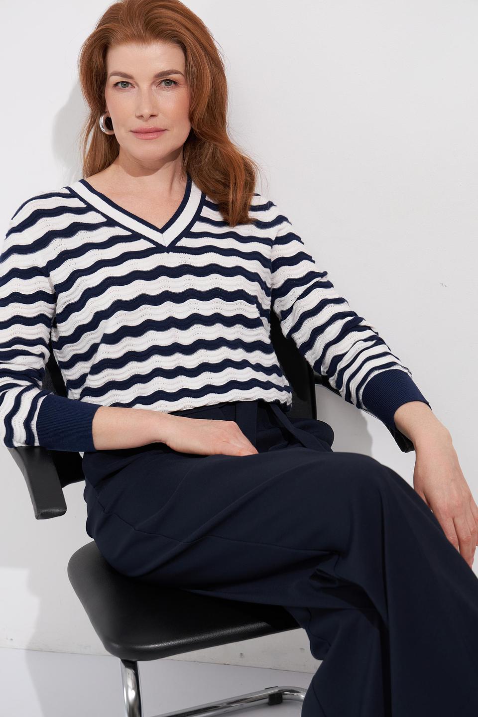 Пуловер Olsen в полоску