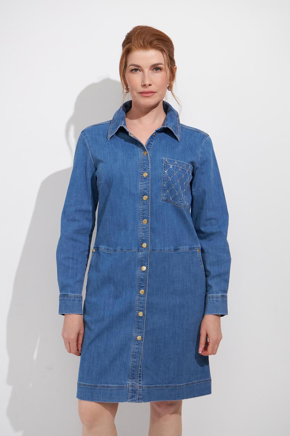 Платье Betty Barclay деним с вышивкой