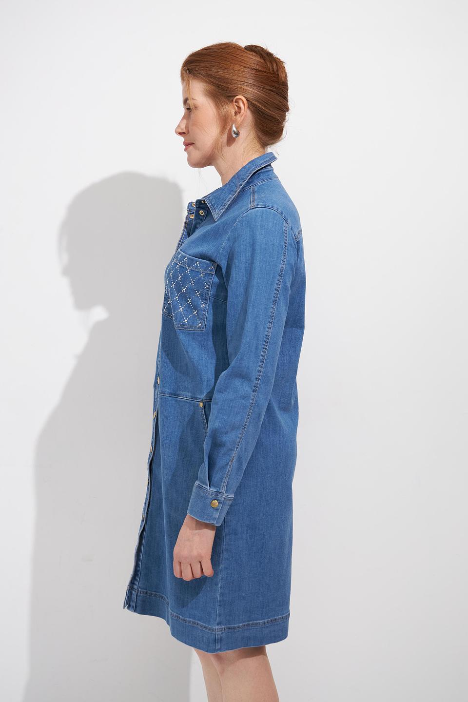 Платье Betty Barclay деним с вышивкой