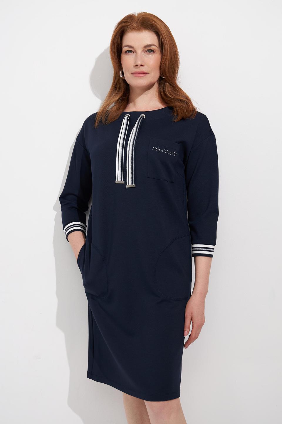 Платье Betty Barclay темно-синее с отделкой