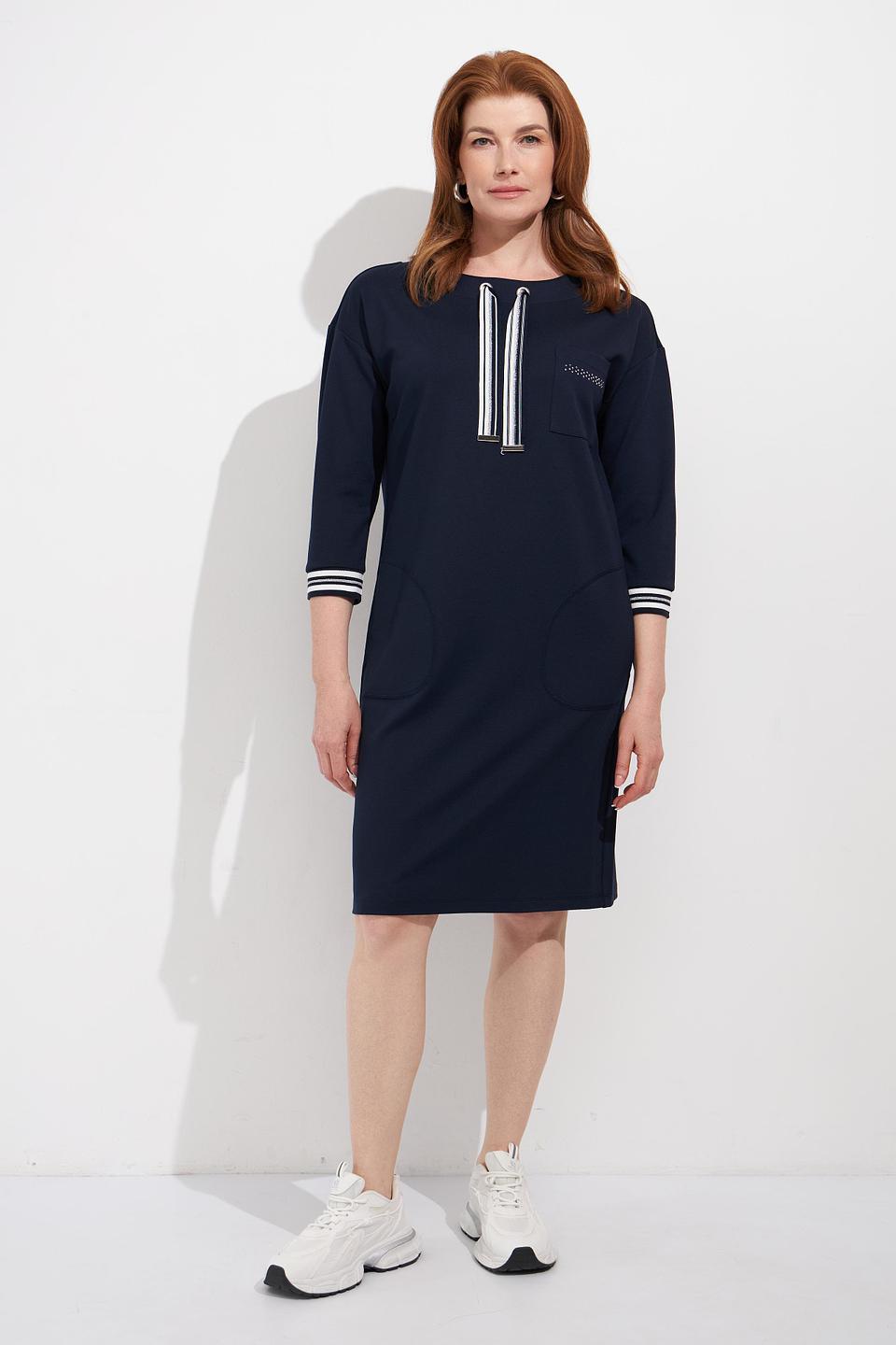 Платье Betty Barclay темно-синее с отделкой