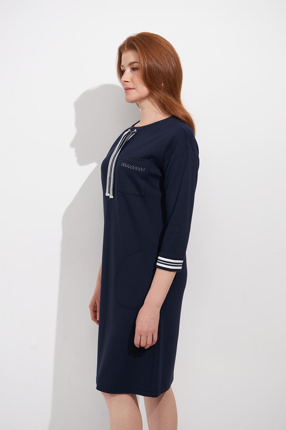 Платье Betty Barclay темно-синее с отделкой