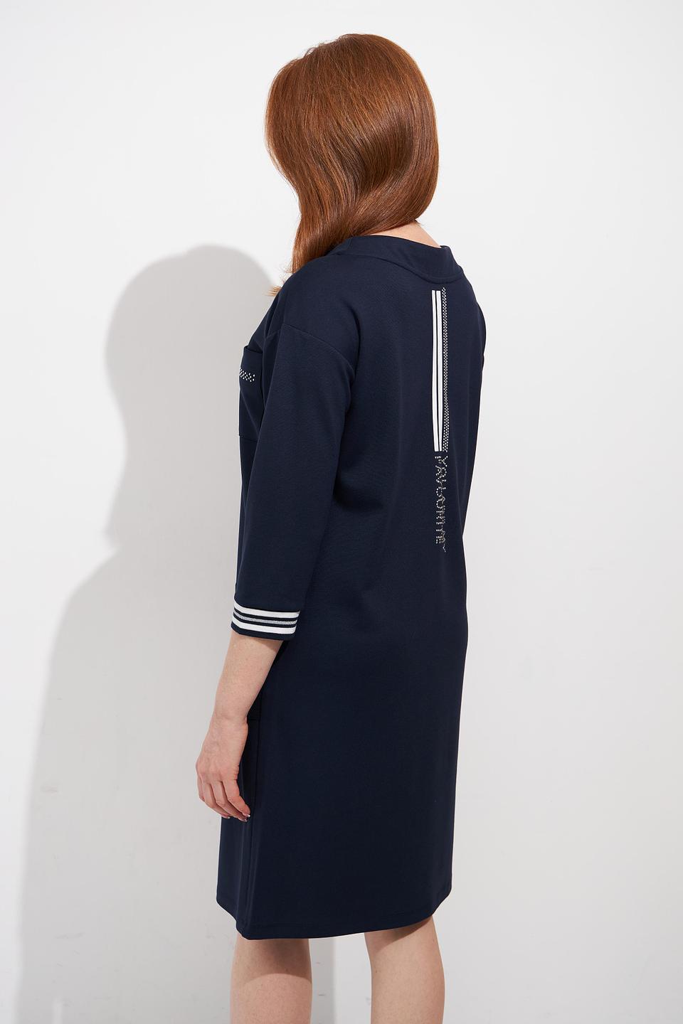 Платье Betty Barclay темно-синее с отделкой