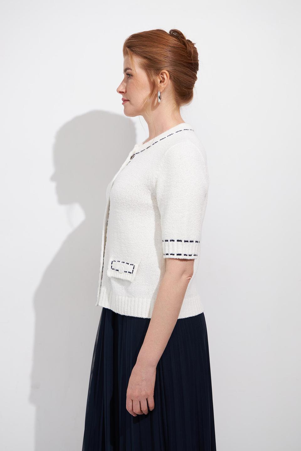 Жакет Bianca с карманами молочный