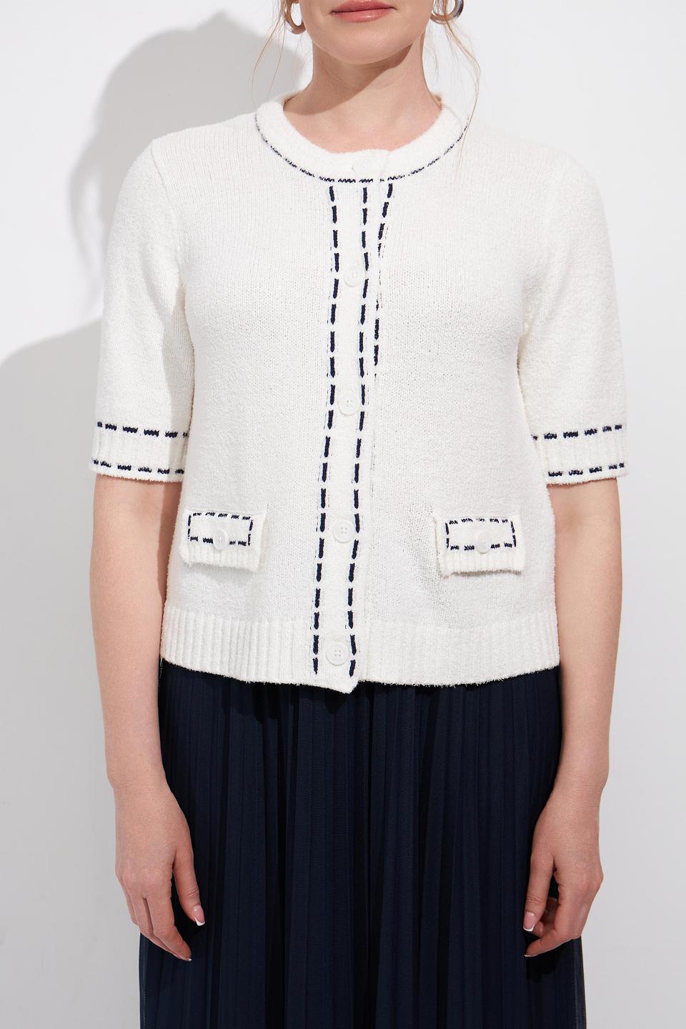 Жакет Bianca с карманами молочный