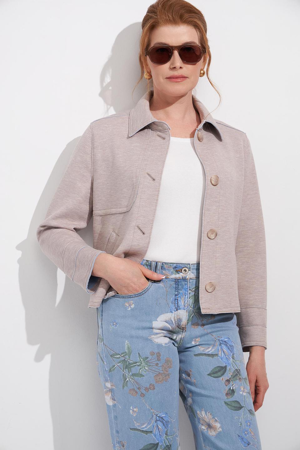 Жакет Bianca приталенный бежевый