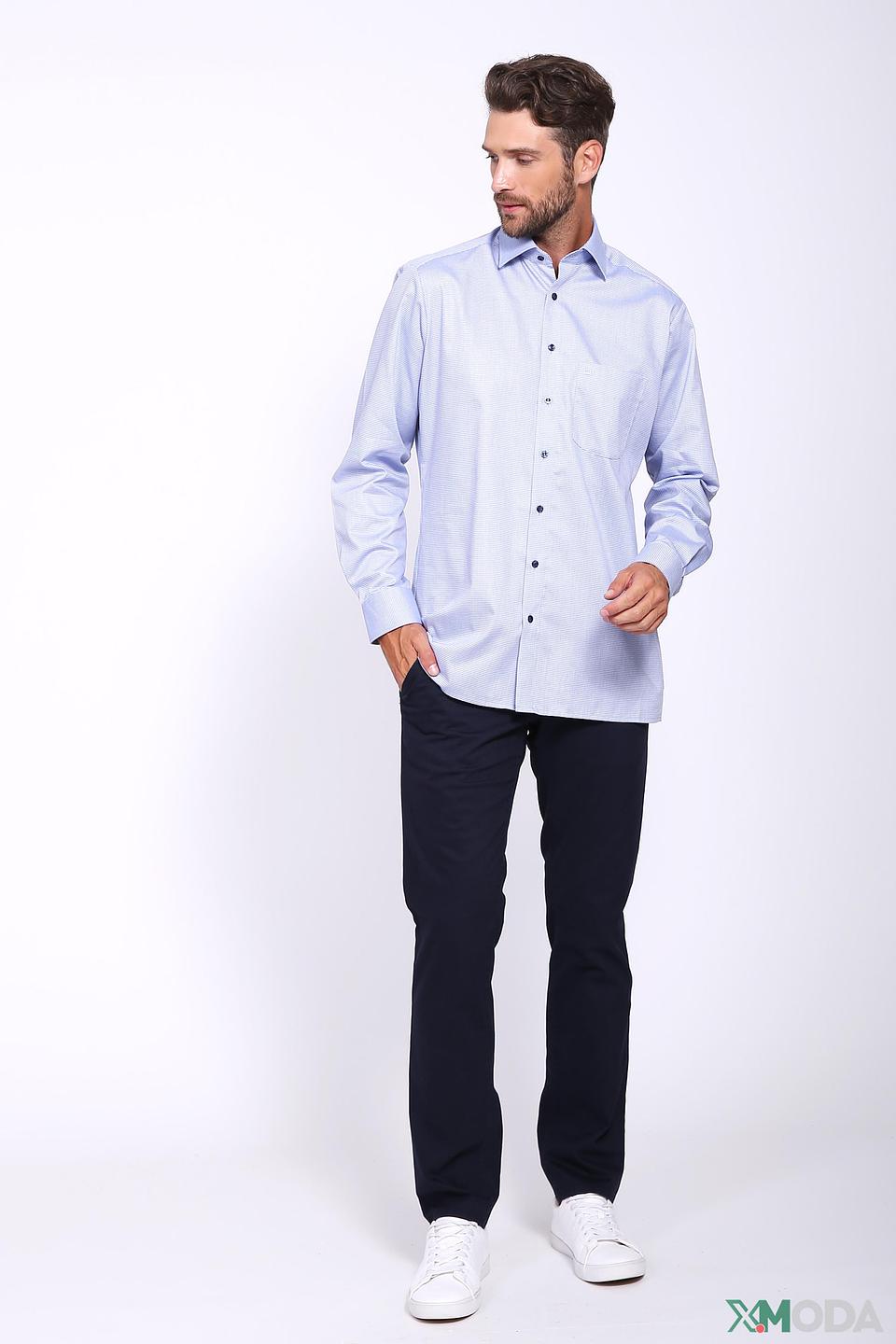 Рубашка Olymp men голубая приталенная