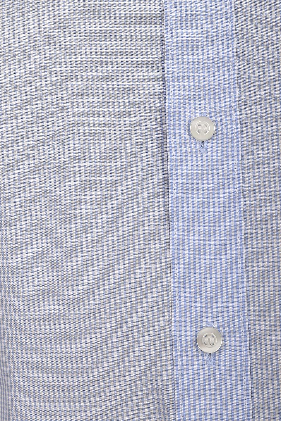 Olymp Рубашка с длинным рукавом голубая в клетку