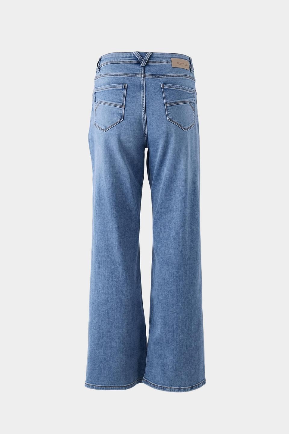 Джинсы Betty and Co с вышивкой голубые