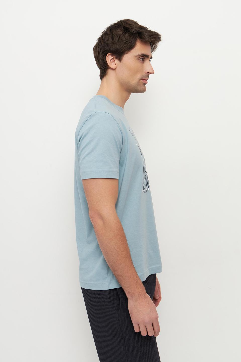 Футболка Tom Tailor с принтом голубой