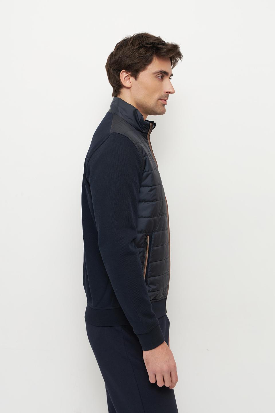 Кардиган Bugatti стеганый темно-синий