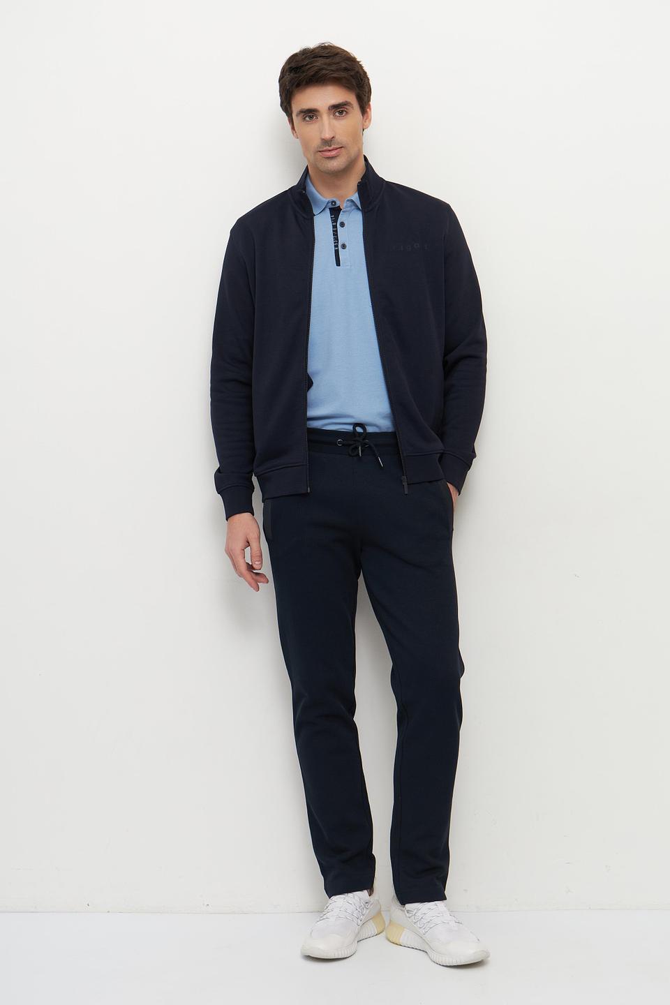 Кардиган Bugatti темно-синий с цветной отделкой