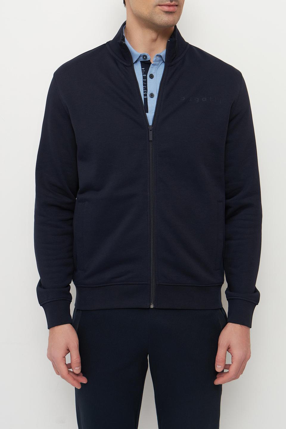 Кардиган Bugatti темно-синий с цветной отделкой
