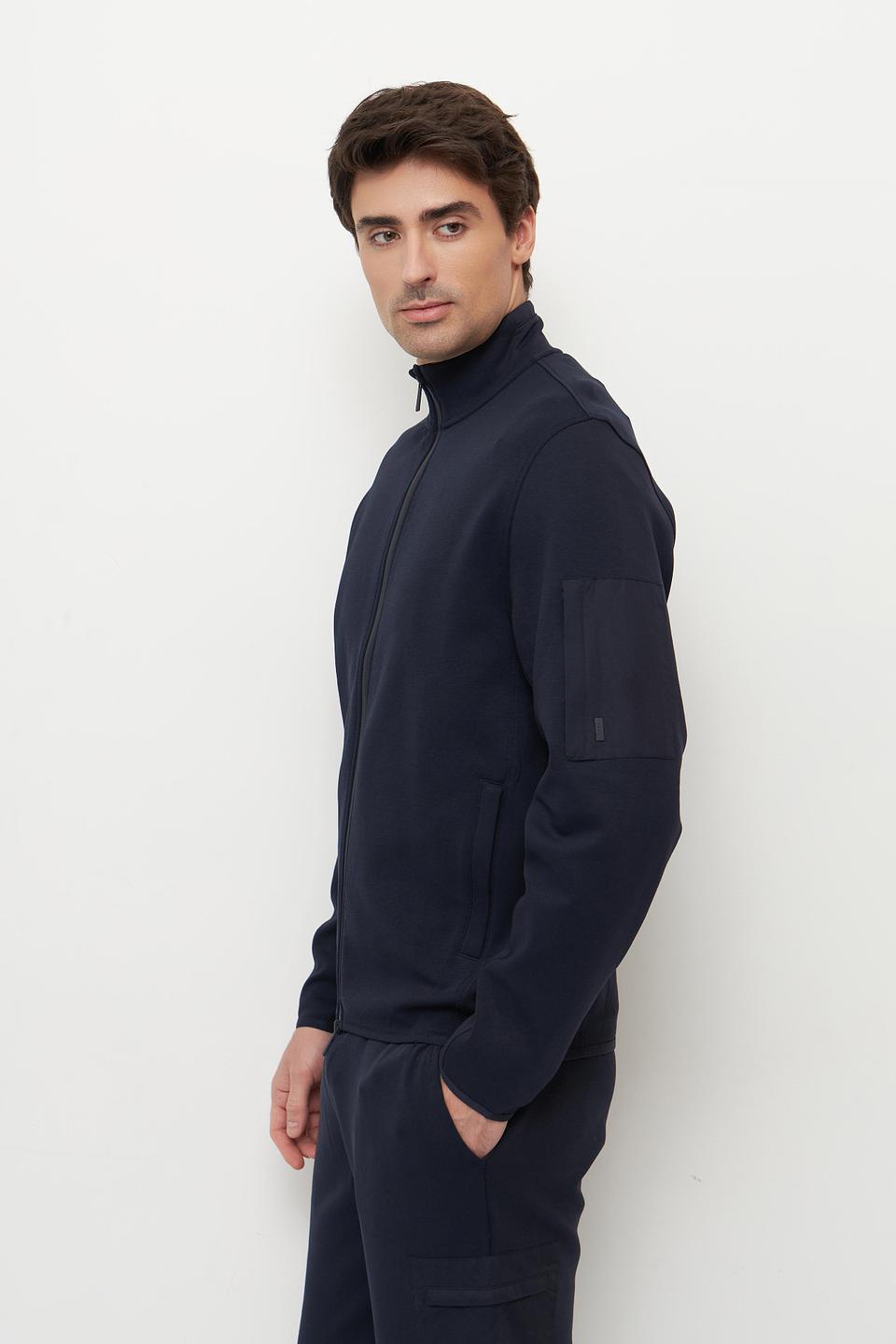 Кардиган Bugatti темно-синий с отделкой