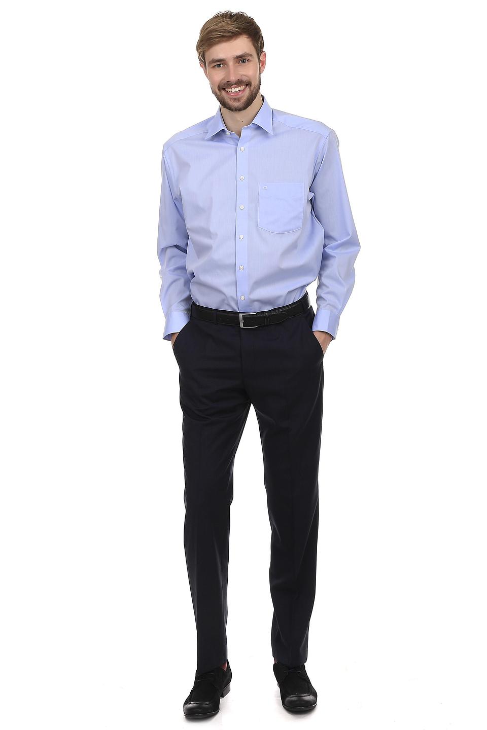 Рубашка Olymp голубая приталенная