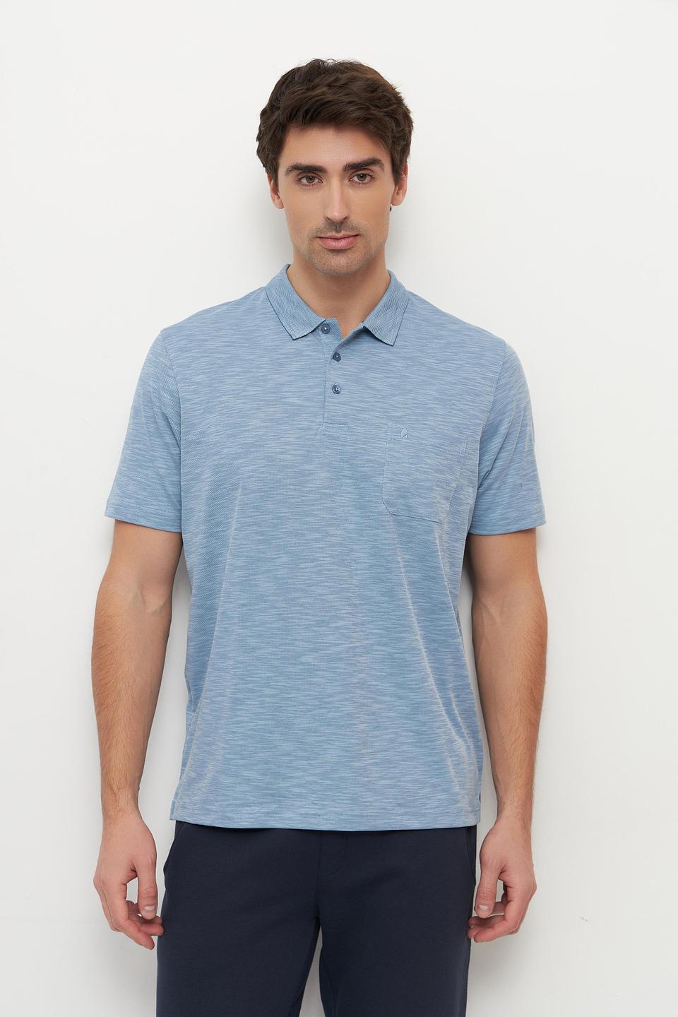 Поло Ragman меланж голубой