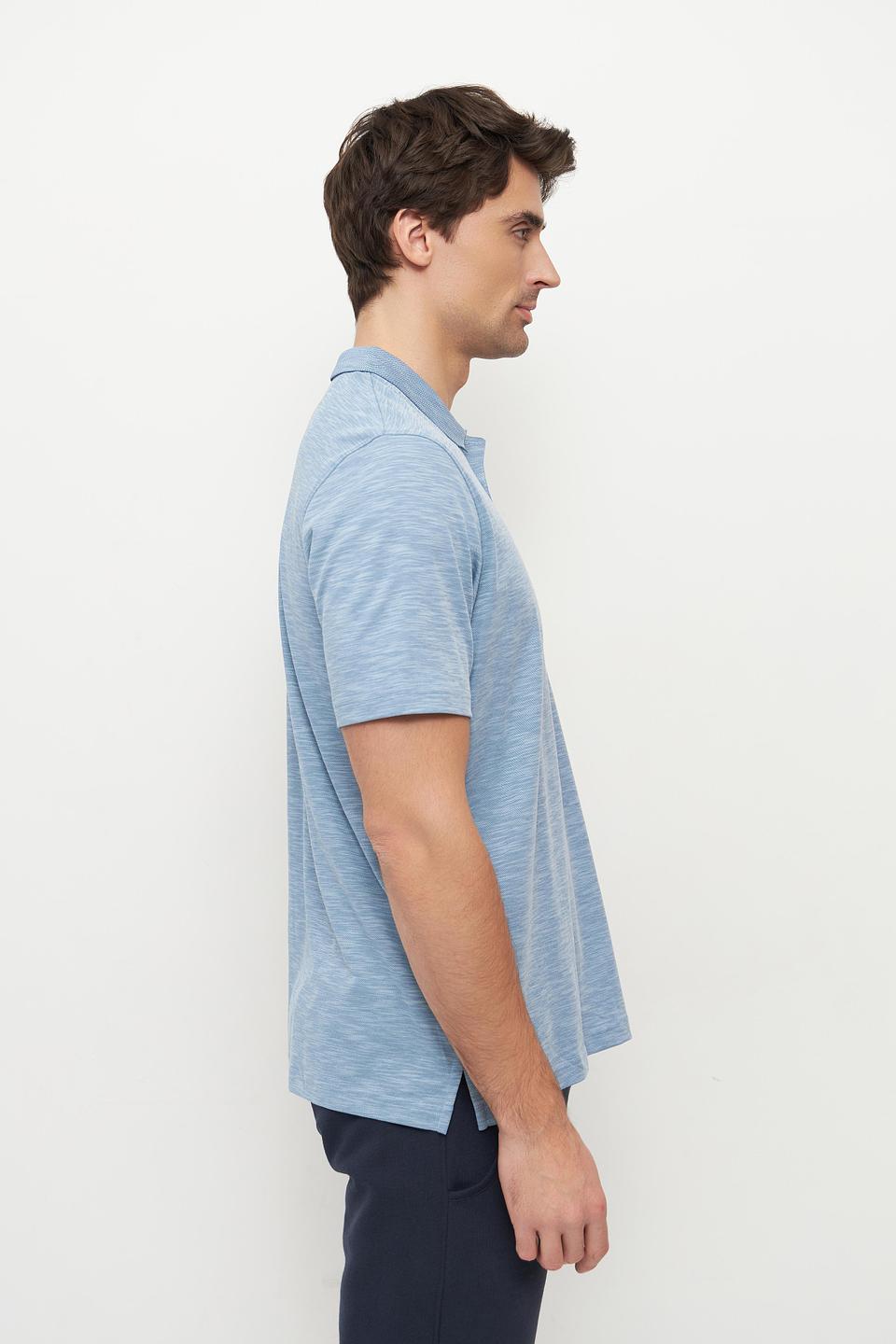 Поло Ragman меланж голубой