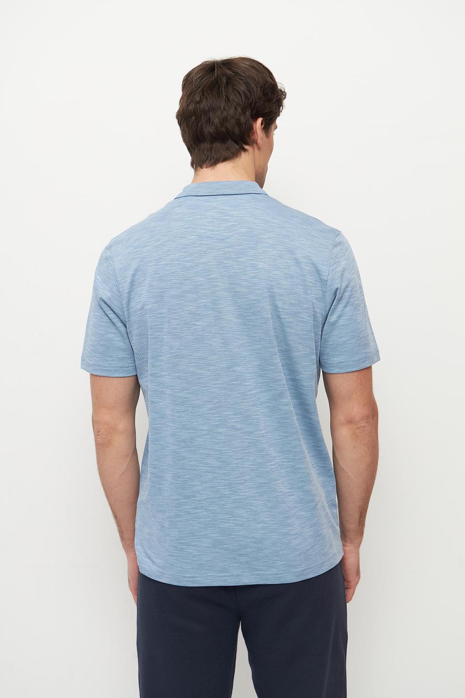 Поло Ragman меланж голубой