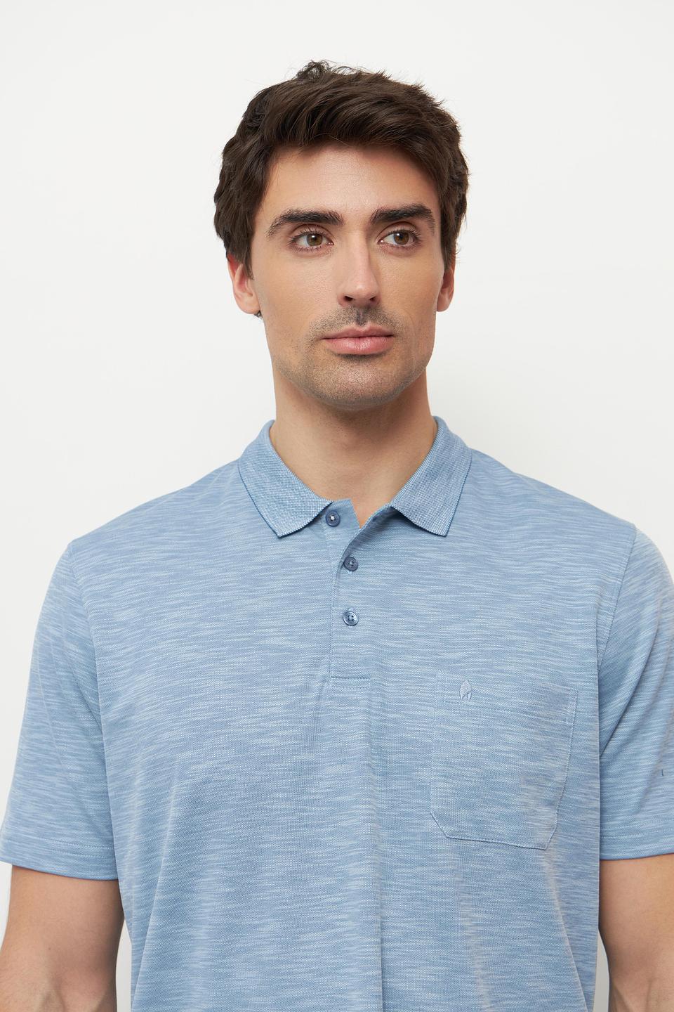 Поло Ragman меланж голубой