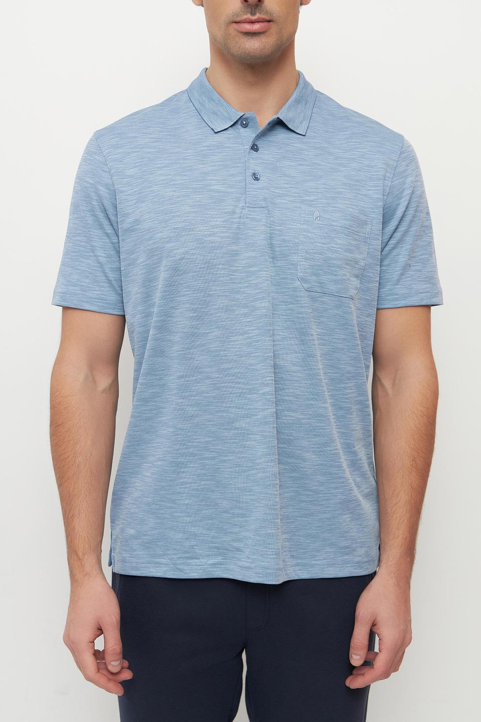 Поло Ragman меланж голубой