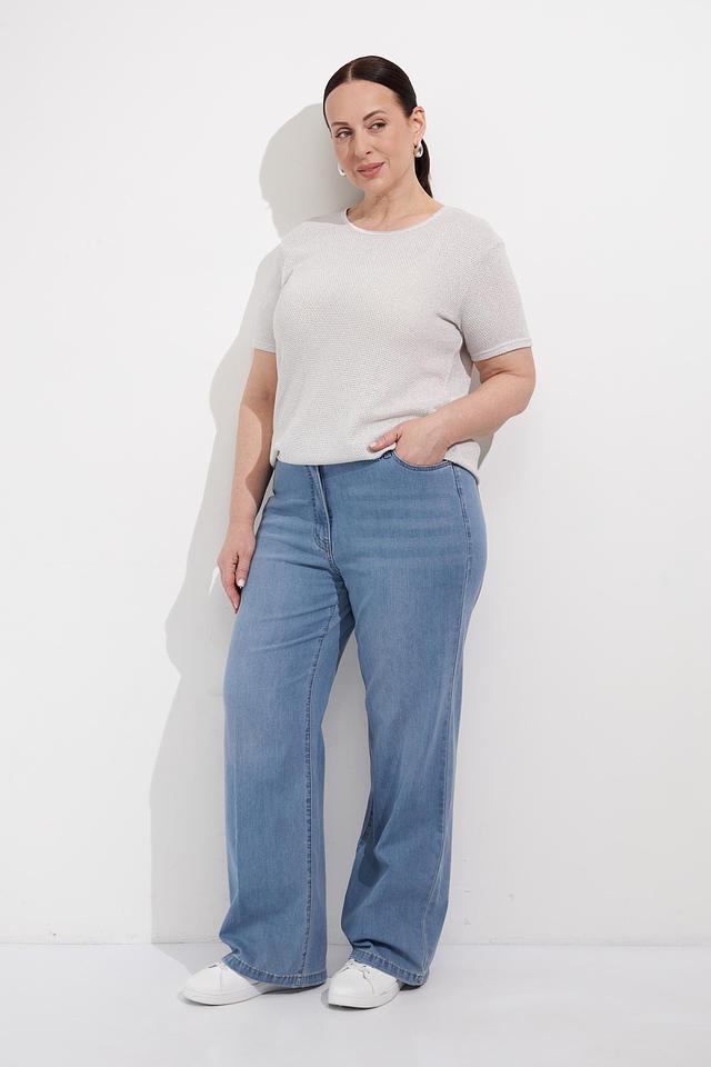 Джинсы Olsen широкие голубые