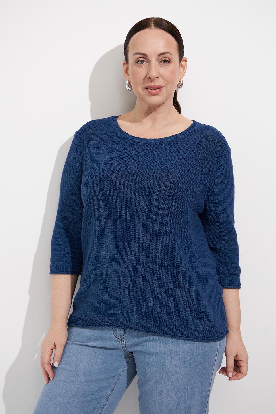 Пуловер Via Appia с пайетками синий