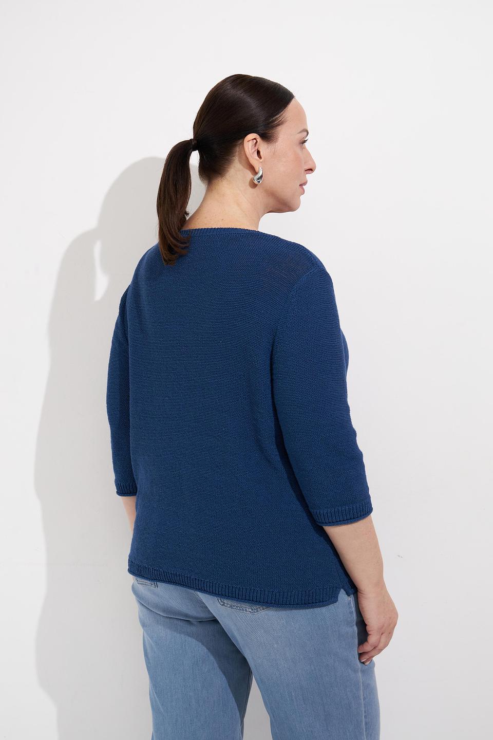 Пуловер Via Appia с пайетками синий