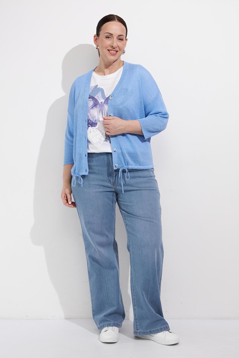 Жакет Rabe collection голубой льняной