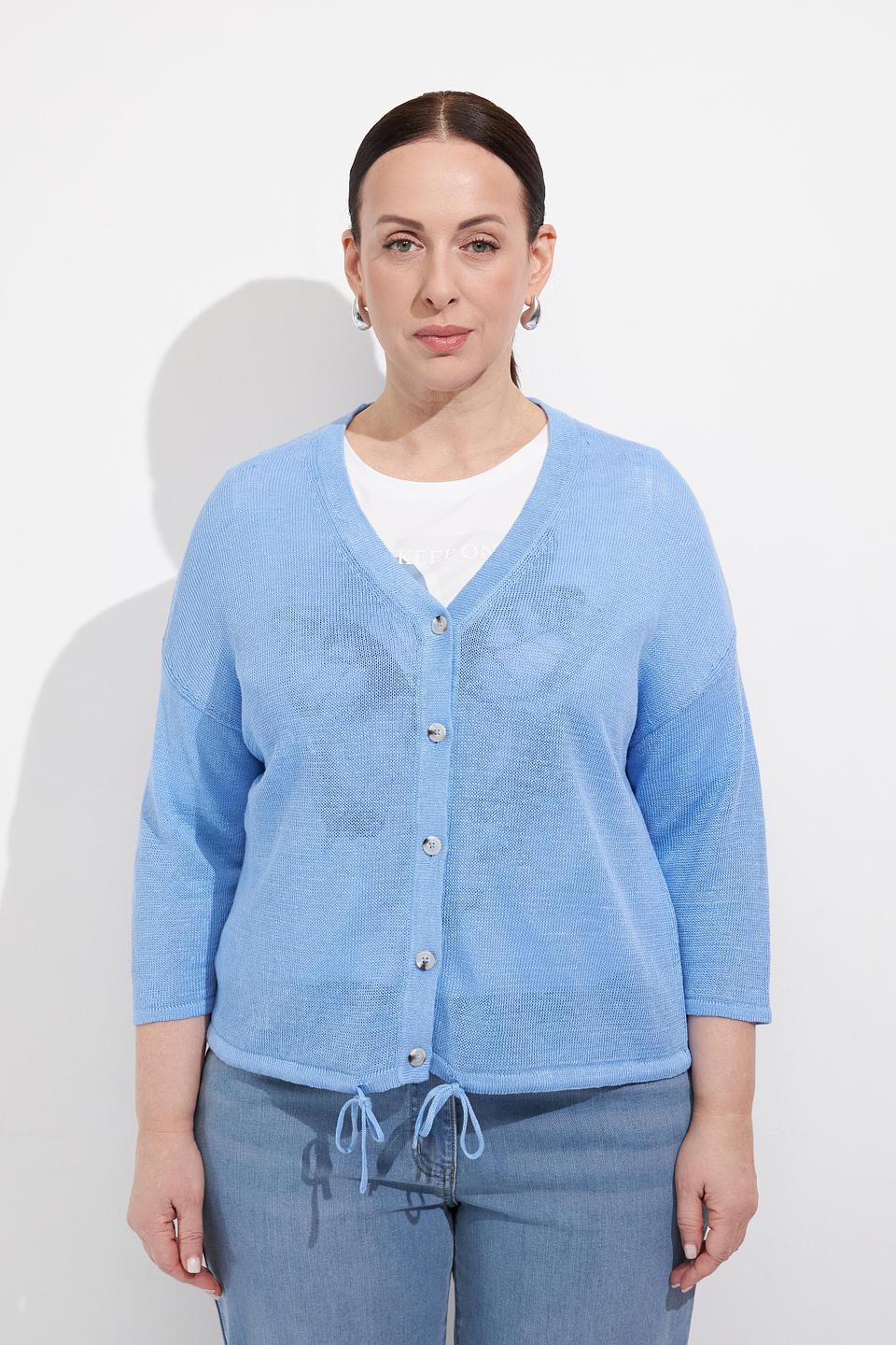 Жакет Rabe collection голубой льняной