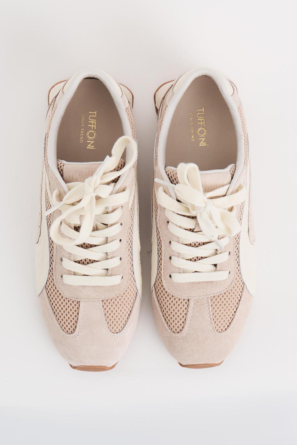 Кроссовки Tuffoni замшевые бежевые