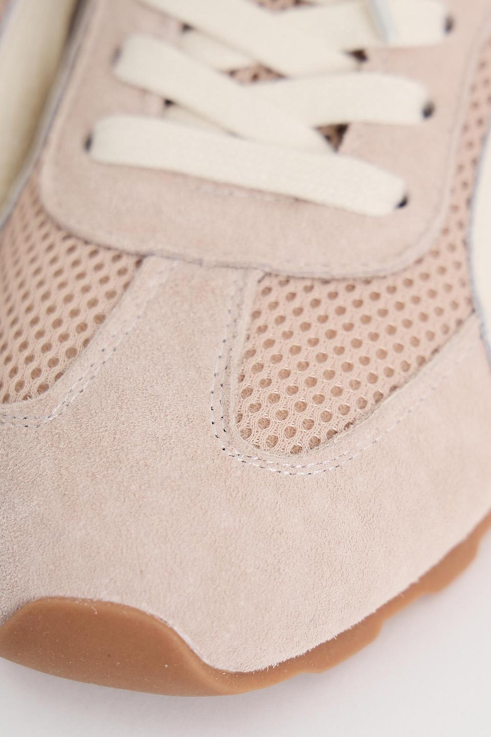 Кроссовки Tuffoni замшевые бежевые