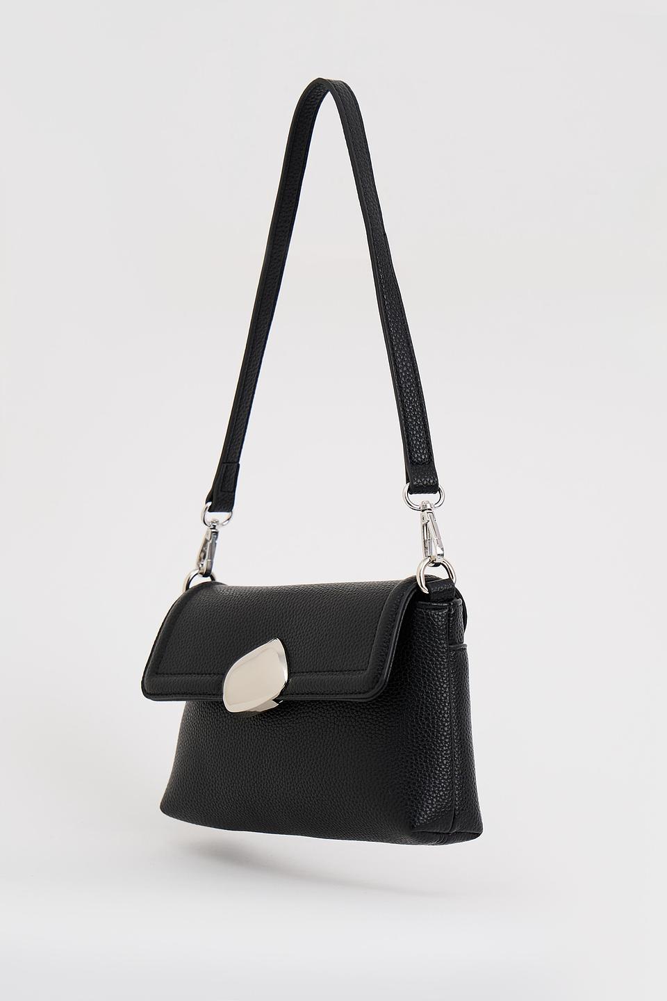 Сумка Fabretti с клапаном чёрная